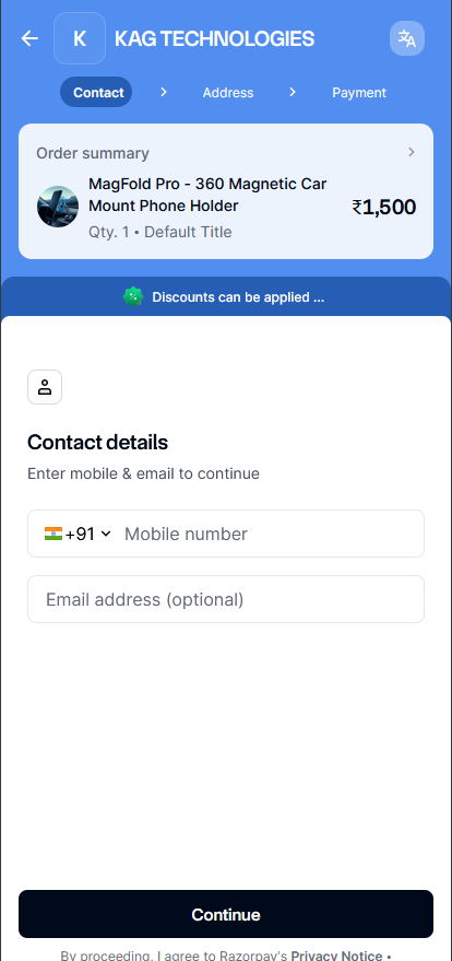 Gentrix Shopify mobile storefront placeholder